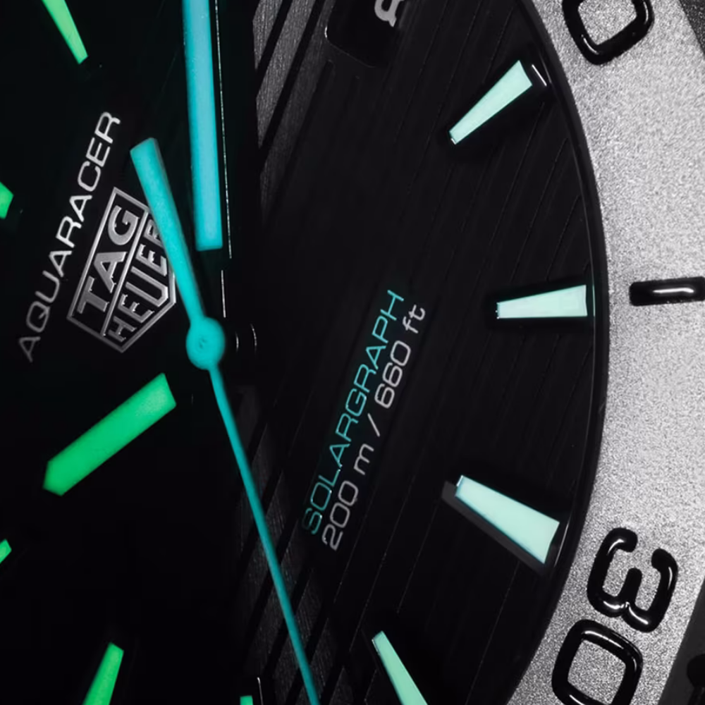  Shop Authentic Tag Heuer Aquaracer Professional 200 Solargraph Quartz Black Dial Silver Steel Strap Watch for Men - WBP1180.BF0000 - Luxxuri