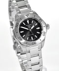  Shop Authentic Tag Heuer Aquaracer Professional 200 Quartz Black Dial Silver Steel Strap Watch for Women - WBP1410.BA0622 - Luxxuri