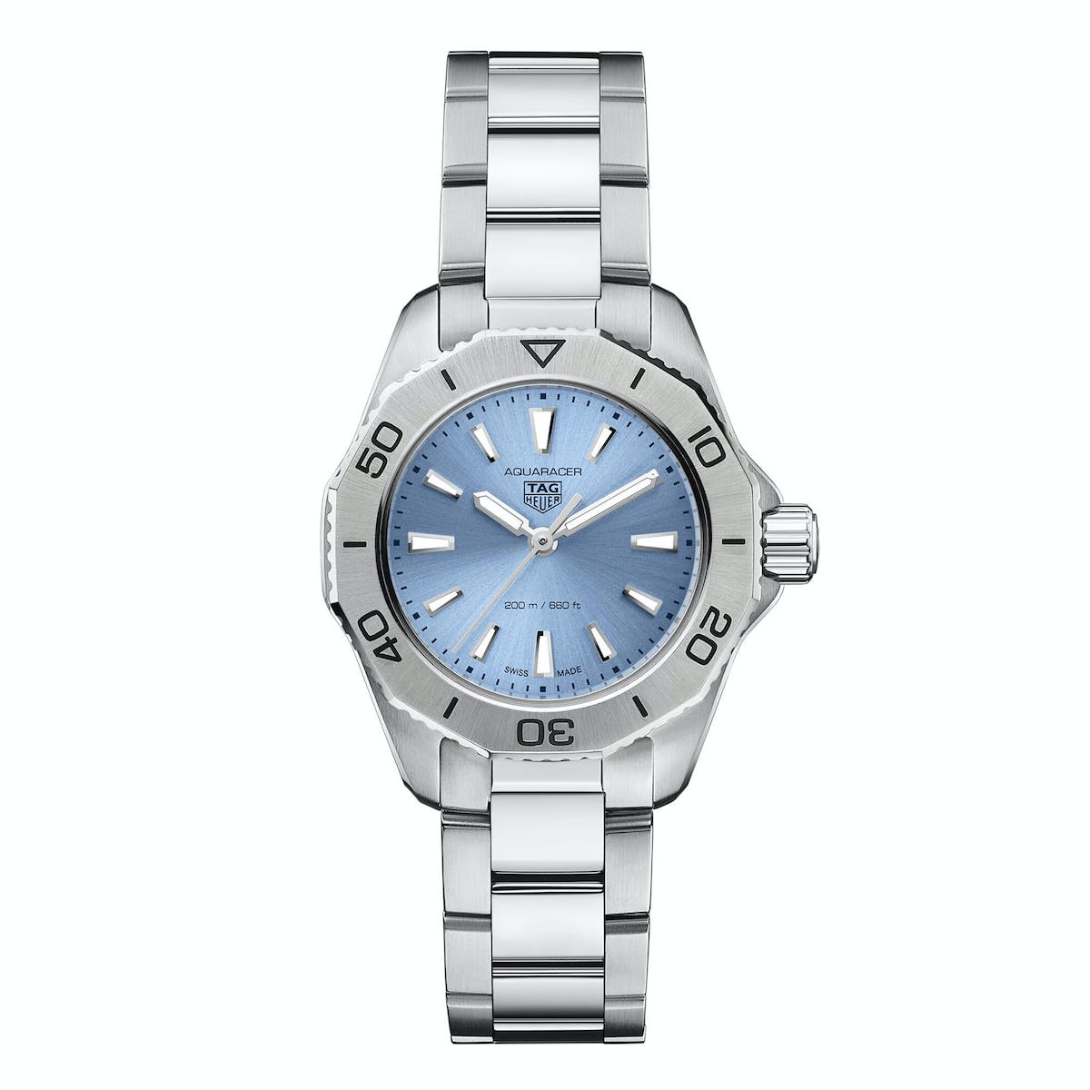  Shop Authentic Tag Heuer Aquaracer Professional 200 Quartz Blue Dial Silver Steel Strap Watch for Women - WBP1415.BA0622 - Luxxuri