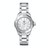  Shop Authentic Tag Heuer Aquaracer Professional 200 Quartz Mother of Pearl Dial Silver Steel Strap Watch for Women - WBP1418.BA0622 - Luxxuri