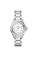  Shop Authentic Tag Heuer Aquaracer Professional 200 Quartz Diamonds Mother of Pearl Dial Silver Steel Strap Watch for Women - WBP1451.BA0622 - Luxxuri