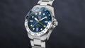  Shop Authentic Tag Heuer Aquaracer Professional 300 GMT Automatic Blue Dial Silver Steel Strap Watch for Men - WBP2010.BA0632 - Luxxuri
