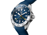  Shop Authentic Tag Heuer Aquaracer Professional 300 GMT Automatic Blue Dial Blue Rubber Strap Watch for Men - WBP2010.FT6198 - Luxxuri