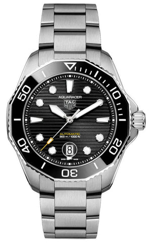  Shop Authentic Tag Heuer Aquaracer Professional 300 Automatic Black Dial Silver Steel Strap Watch for Men - WBP201A.BA0632 - Luxxuri