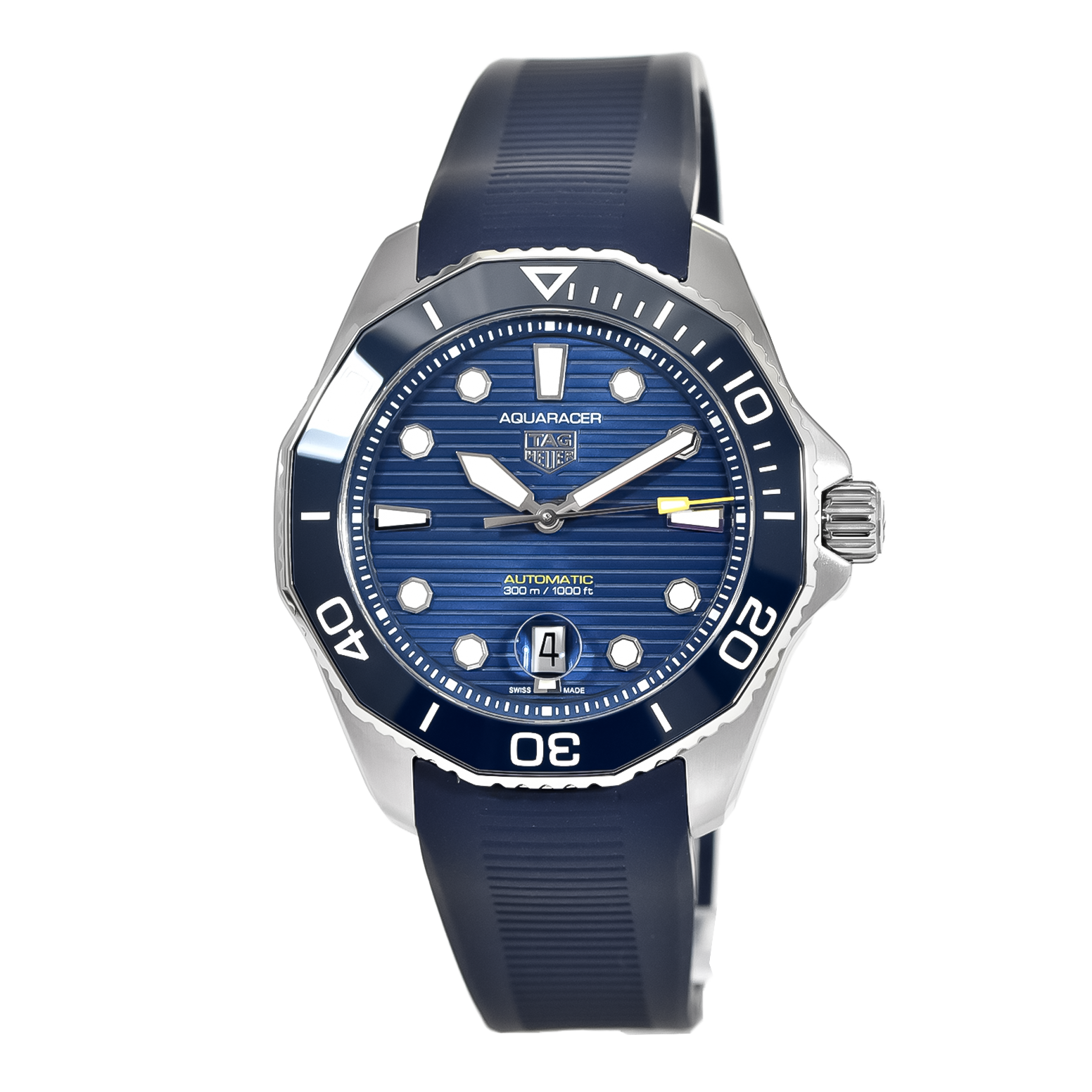  Shop Authentic Tag Heuer Aquaracer Professional 300 Automatic Blue Dial Blue Rubber Strap Watch for Men - WBP201B.FT6198 - Luxxuri