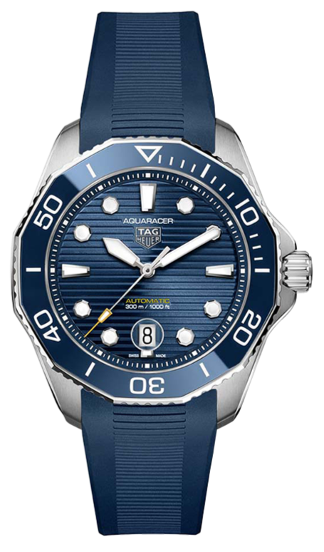  Shop Authentic Tag Heuer Aquaracer Professional 300 Automatic Blue Dial Blue Rubber Strap Watch for Men - WBP201B.FT6198 - Luxxuri