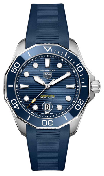  Shop Authentic Tag Heuer Aquaracer Professional 300 Automatic Blue Dial Blue Rubber Strap Watch for Men - WBP201B.FT6198 - Luxxuri