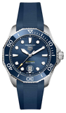  Shop Authentic Tag Heuer Aquaracer Professional 300 Automatic Blue Dial Blue Rubber Strap Watch for Men - WBP201B.FT6198 - Luxxuri