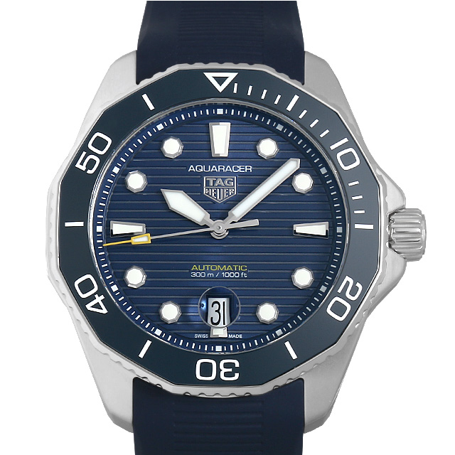  Shop Authentic Tag Heuer Aquaracer Professional 300 Automatic Blue Dial Blue Rubber Strap Watch for Men - WBP201B.FT6198 - Luxxuri