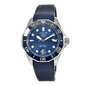  Shop Authentic Tag Heuer Aquaracer Professional 300 Automatic Blue Dial Blue Rubber Strap Watch for Men - WBP201B.FT6198 - Luxxuri