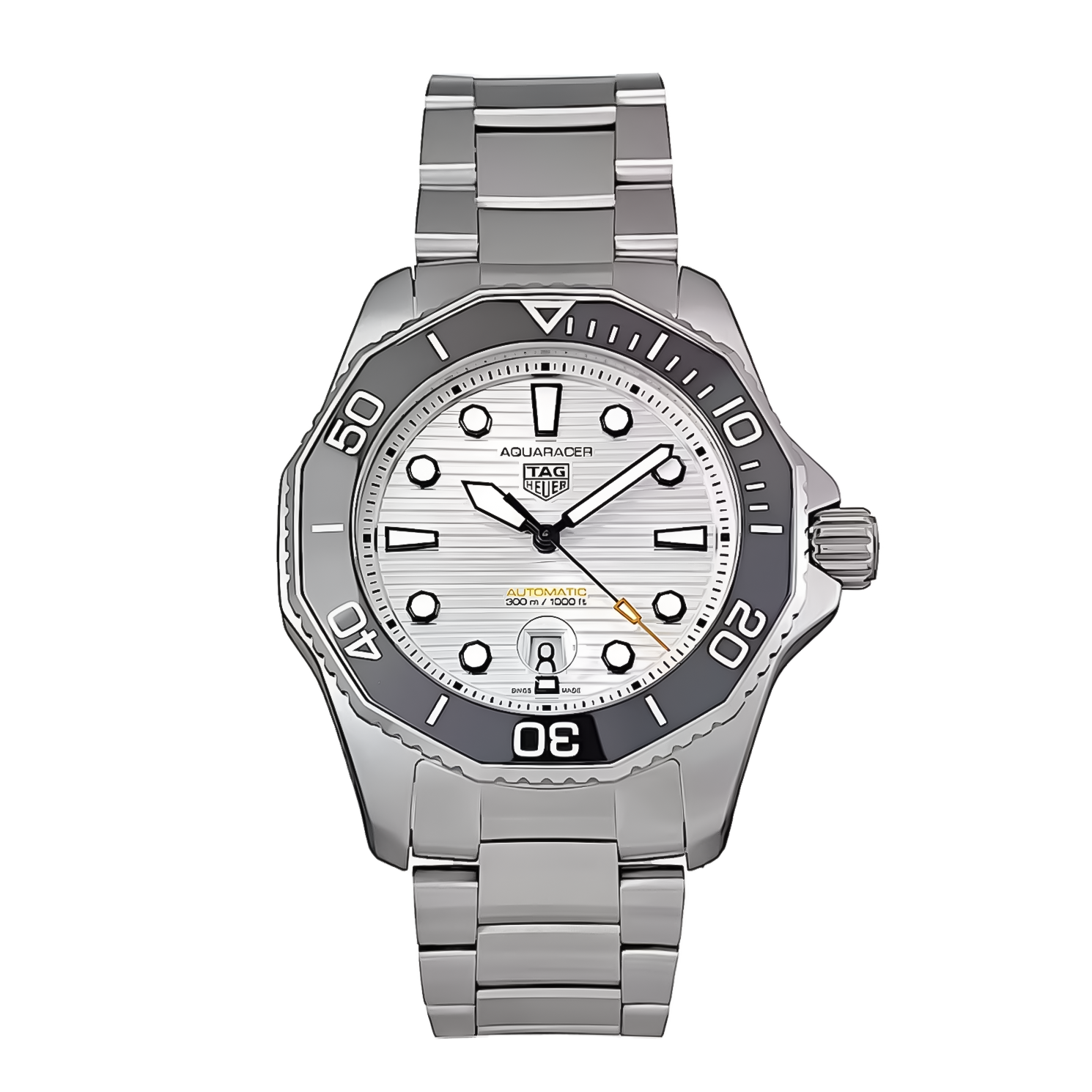  Shop Authentic Tag Heuer Aquaracer Professional 300 Automatic Silver Dial Silver Steel Strap Watch for Men - WBP201C.BA0632 - Luxxuri