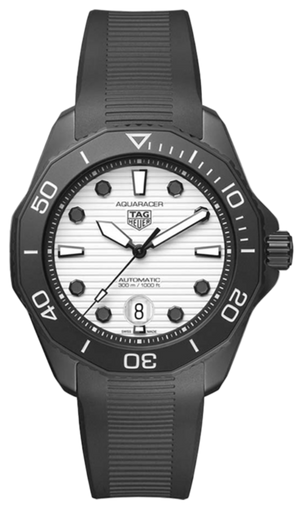  Shop Authentic Tag Heuer Aquaracer Professional 300 Automatic White Dial Black Rubber Strap Watch for Men - WBP201D.FT6197 - Luxxuri