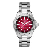  Shop Authentic Tag Heuer Aquaracer Professional 200 Automatic Red Dial Silver Steel Strap Watch for Men - WBP2114.BA0627 - Luxxuri