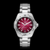  Shop Authentic Tag Heuer Aquaracer Professional 200 Automatic Red Dial Silver Steel Strap Watch for Men - WBP2114.BA0627 - Luxxuri