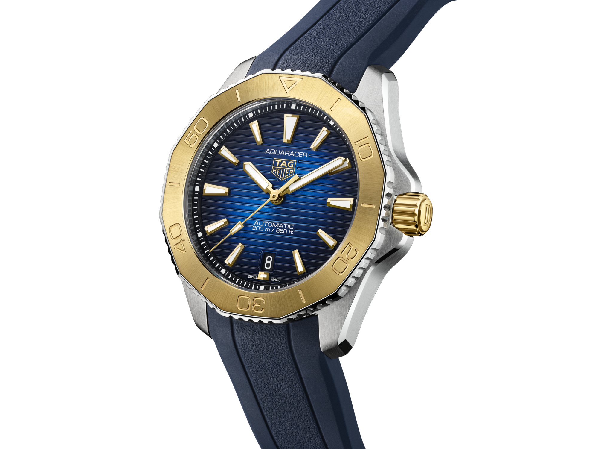 Tag Heuer Aquaracer Professional 200 Automatic Blue Dial Blue Rubber Strap Watch for Men - WBP2150.FT6210