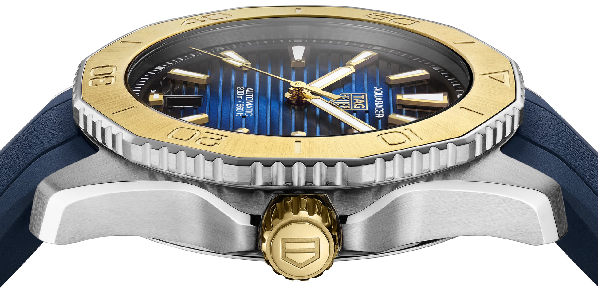  Shop Authentic Tag Heuer Aquaracer Professional 200 Automatic Blue Dial Blue Rubber Strap Watch for Men - WBP2150.FT6210 - Luxxuri