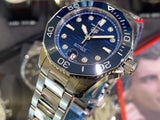 Shop Authentic Tag Heuer Aquaracer Professional 300 Automatic Diamonds Blue Dial Silver Steel Strap Watch for Women - WBP231B.BA0618 - Luxxuri