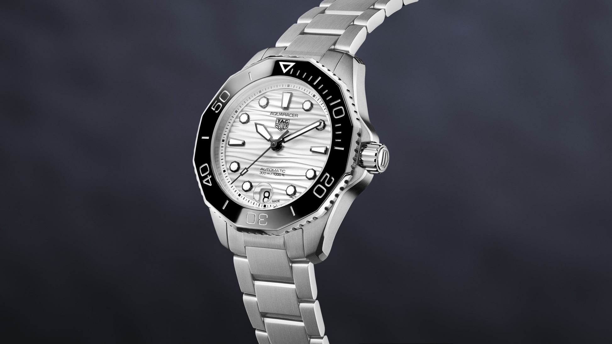  Shop Authentic Tag Heuer Aquaracer Professional 300 Automatic White Dial Silver Steel Strap Watch for Men - WBP231C.BA0626 - Luxxuri