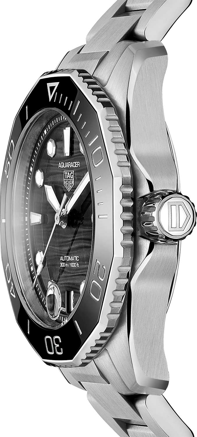  Shop Authentic Tag Heuer Aquaracer Professional 300 Automatic Black Dial Silver Steel Strap Watch for Women - WBP231D.BA0626 - Luxxuri