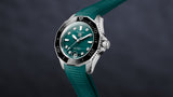  Shop Authentic Tag Heuer Aquaracer Professional 300 Automatic Diamonds Green Dial Green Rubber Strap Watch for Women - WBP231G.FT6226 - Luxxuri