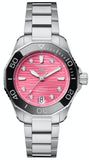  Shop Authentic Tag Heuer Aquaracer Professional 300 Automatic Diamonds Pink Dial Silver Steel Strap Watch for Women - WBP231J.BA0618 - Luxxuri