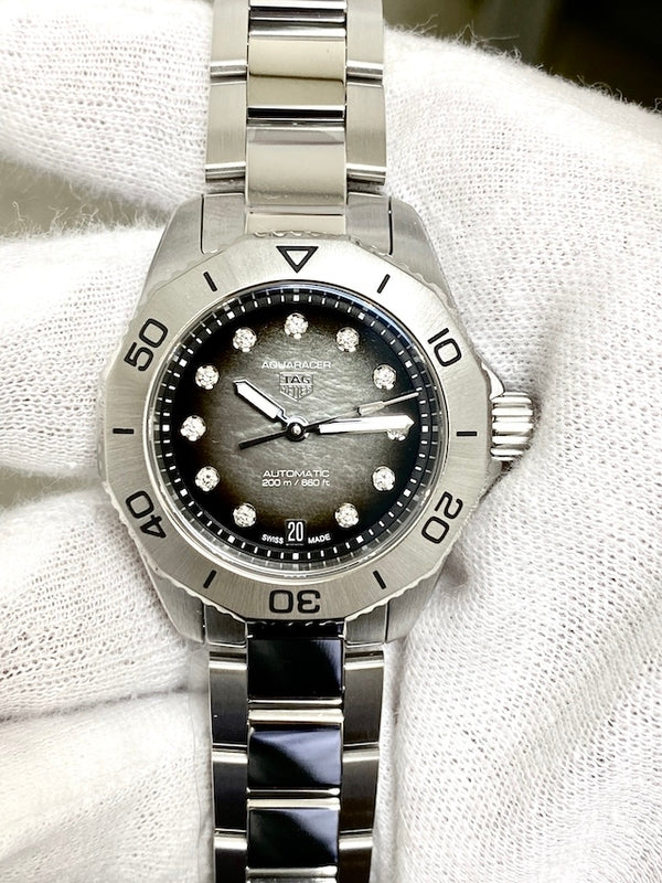  Shop Authentic Tag Heuer Aquaracer Professional 200 Automatic Black Dial Silver Steel Strap Watch for Men - WBP2410.BA0622 - Luxxuri