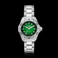  Shop Authentic Tag Heuer Aquaracer Professional 200 Automatic Diamond Green Dial Silver Steel Strap Watch for Women - WBP2415.BA0622 - Luxxuri