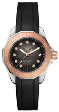  Shop Authentic Tag Heuer Aquaracer Professional 200 Automatic Diamonds Black Dial Black Rubber Strap Watch for Women - WBP2451.FT6200 - Luxxuri