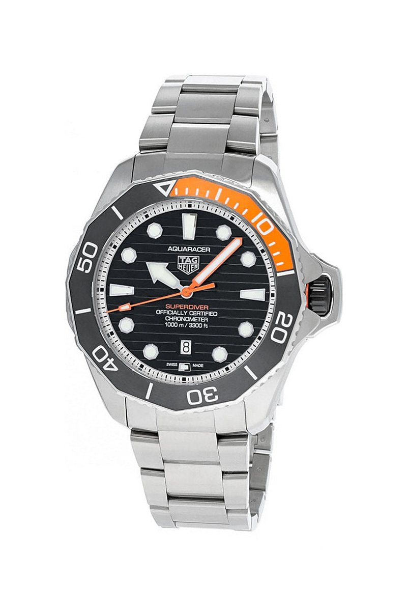  Shop Authentic Tag Heuer Aquaracer Professional 1000 Superdiver Automatic Black Dial Silver Steel Strap Watch for Men - WBP5A8A.BF0619 - Luxxuri