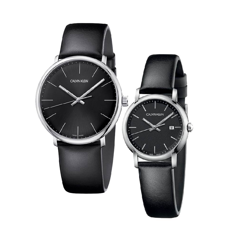  Shop Authentic Calvin Klein High Noon Quartz Black Dial Black Leather Strap Watch for Men - K8M211C1 - Luxxuri