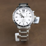  Shop Authentic Tissot Quickster Chronograph Silver Dial Watch For Men - T095.417.11.037.00 - Luxxuri