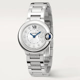  Shop Authentic Cartier Ballon Bleu de Cartier Diamonds Silver Dial Silver Steel Strap Watch for Women - WE902073 - Luxxuri