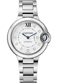  Shop Authentic Cartier Ballon Bleu de Cartier Diamonds Silver Dial Silver Steel Strap Watch for Women - WE902073 - Luxxuri