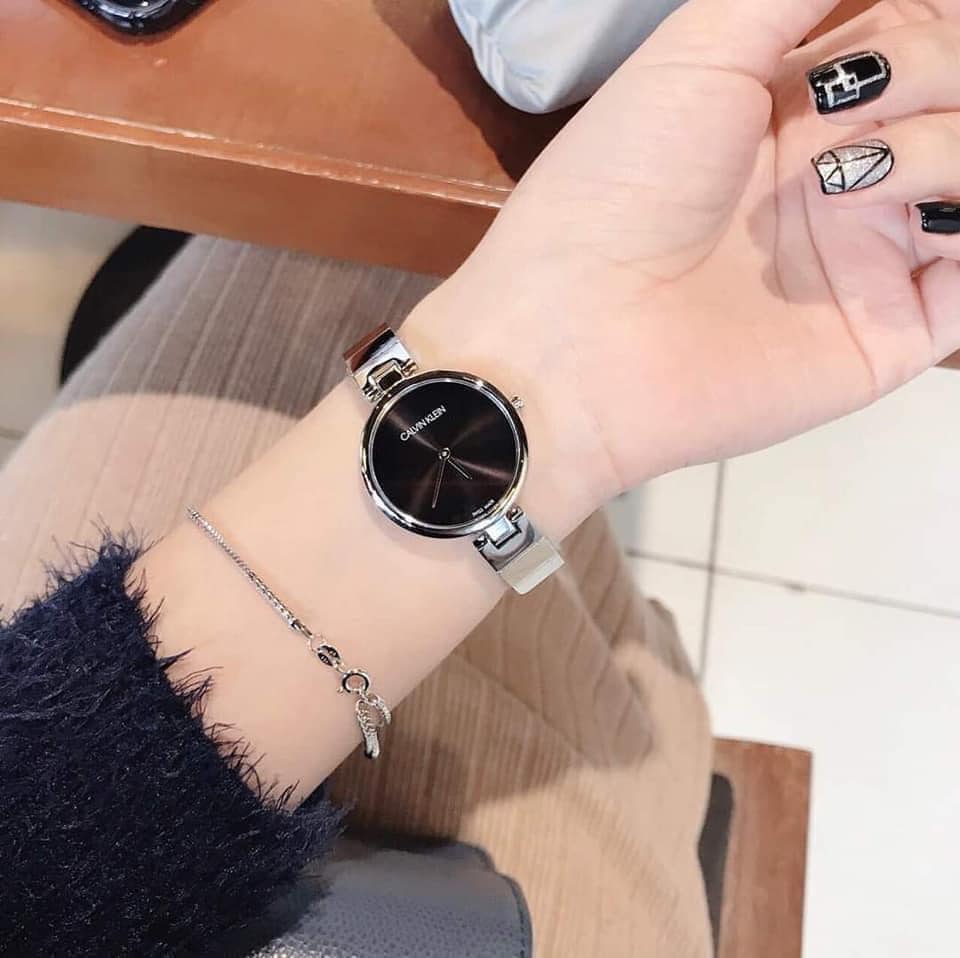  Shop Authentic Calvin Klein Authentic Black Dial Silver Steel Strap Watch for Women - K8G23141 - Luxxuri