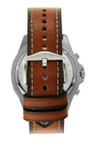  Shop Authentic Fossil Garrett Chronograph Blue Dial Brown Leather Strap Watch for Men - FS5625 - Luxxuri
