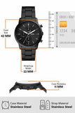  Shop Authentic Fossil Townsman Chronograph Black Dial Black Steel Strap Watch for Men - FS5379 - Luxxuri