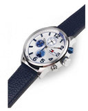  Shop Authentic Tommy Hilfiger Jackson Silver Dial Black Leather Strap Watch for Men - 1791240 - Luxxuri