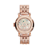  Shop Authentic Fossil Boyfriend Automatic Skeleton Rose Gold Dial Rose Gold Steel Strap Watch for Women - ME3065 - Luxxuri