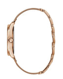 Shop Authentic Guess Tri Glitz Quartz Diamonds Rose Gold Dial Rose Gold Mesh Bracelet Watch For Women - W1142L4 - Luxxuri