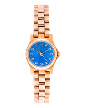  Shop Authentic Marc Jacobs Henry Dinky Blue Dial Rose Gold Steel Strap Watch for Women - MBM3204 - Luxxuri