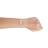  Shop Authentic Michael Kors Lennox Three Hand Rose Gold Dial Rose Gold Steel Strap Watch For Women - MK7230 - Luxxuri