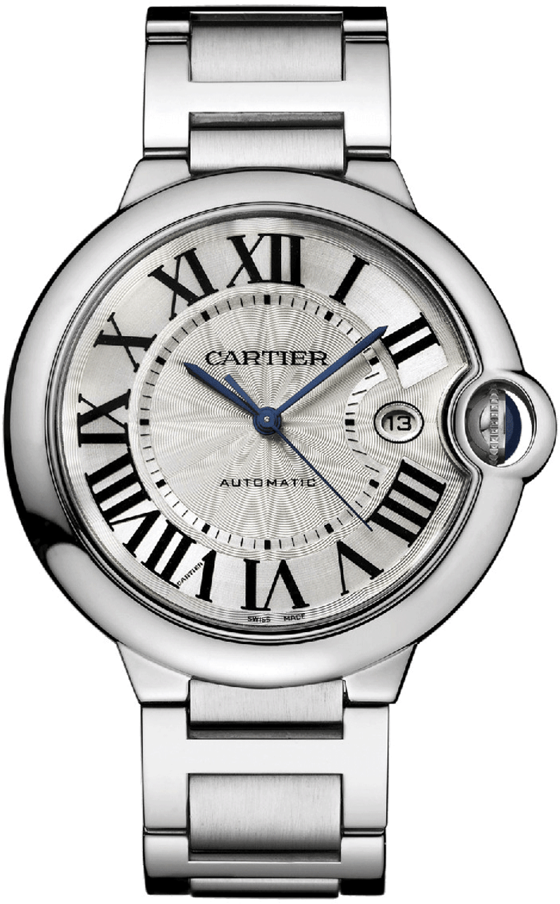  Shop Authentic Cartier Ballon Bleu De Cartier Silver Dial Silver Steel Strap Watch for Men - WSBB0049 - Luxxuri