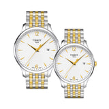  Shop Authentic Tissot T Classic Tradition White Dial Two Tone Mesh Bracelet Watch for Women - T063.210.22.037.00 - Luxxuri