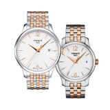  Shop Authentic Tissot T Classic Tradition White Dial Two Tone Mesh Bracelet Watch For Men - T063.610.22.037.01 - Luxxuri