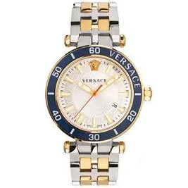  Shop Authentic Versace Greca Sport Quartz White Dial Two Tone Steel Strap Watch For Men - VEZ300521 - Luxxuri