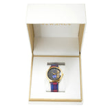  Shop Authentic Versace V-Circle The Clans Edition Black Dial Red & Blue Leather Strap Watch for Women - VEBQ00218 - Luxxuri