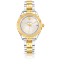  Shop Authentic Versace Hellenyium Silver Dial Two Tone Steel Strap Watch for Women - V12030015 - Luxxuri