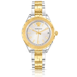  Shop Authentic Versace Hellenyium Silver Dial Two Tone Steel Strap Watch for Women - V12030015 - Luxxuri