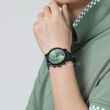  Shop Authentic Emporio Armani Luigi Chronograph Green Dial Black Mesh Bracelet Watch For Men - AR11470 - Luxxuri