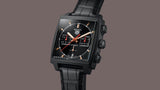  Shop Authentic Tag Heuer Monaco Automatic Chronograph Black Dial Black Leather Strap Watch for Men - CBL2180.FC6497 - Luxxuri